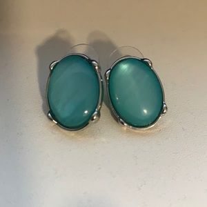 Teal earrings